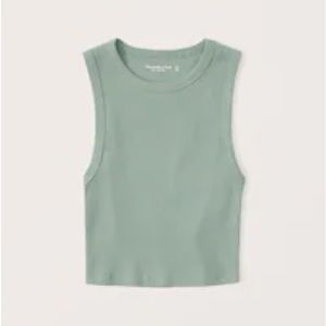 ABERCROMBIE CROPPED CREW ESSENTIAL TANK